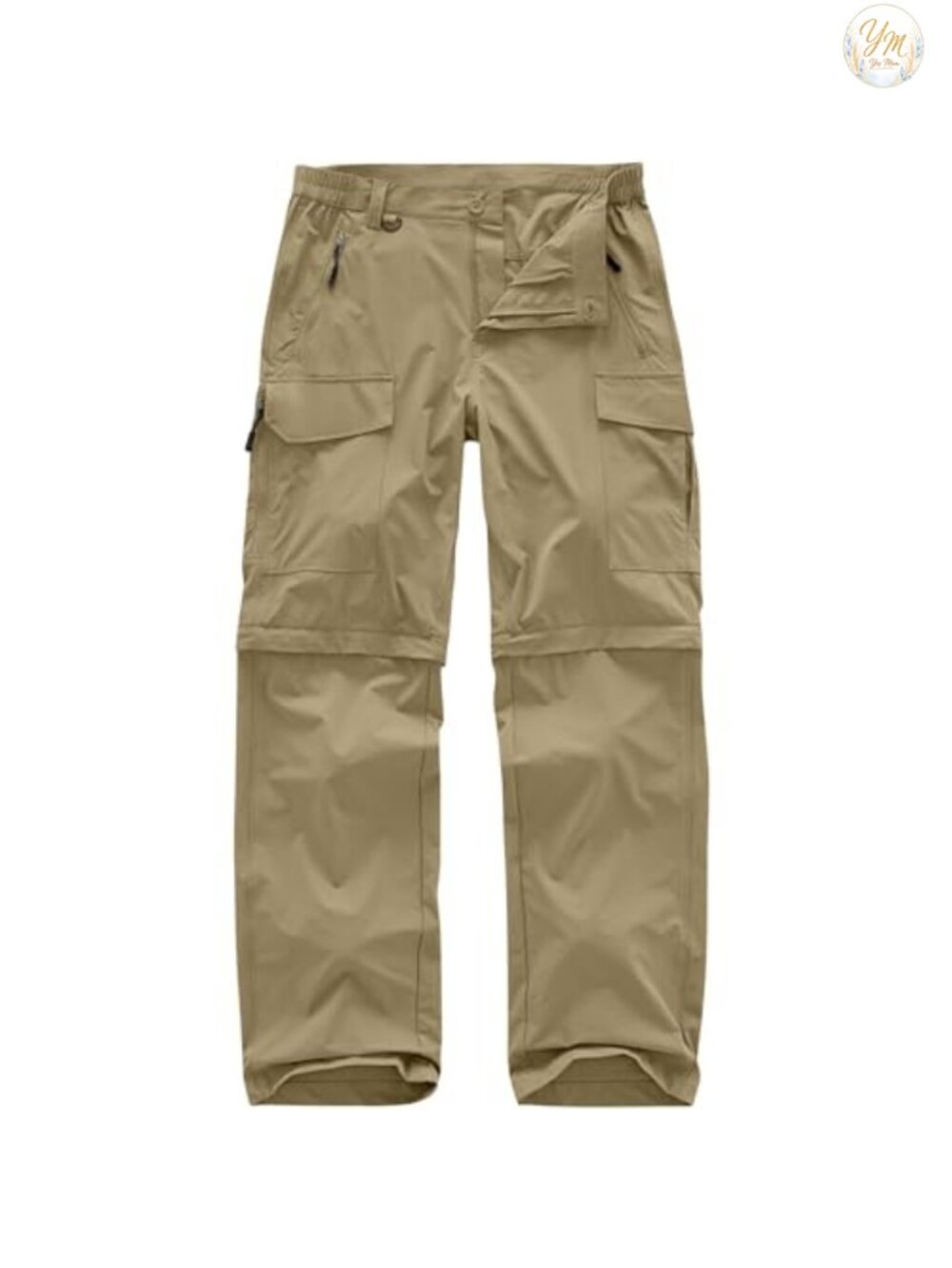 Men's Convertible Hiking Pants Quick-Dry Water-Resistant Ripstop Nylon 4-Way